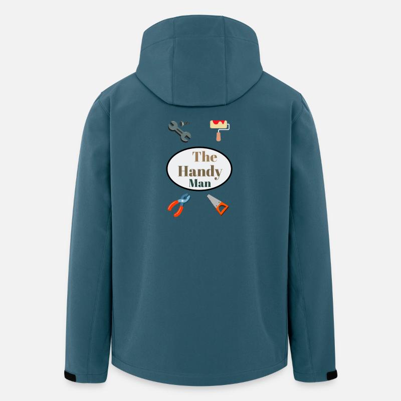 Praktischer Handwerker DIY Motiv - Recycelte Männer Softshell-Jacke von Stanley/Stella - Dunkles Petrol