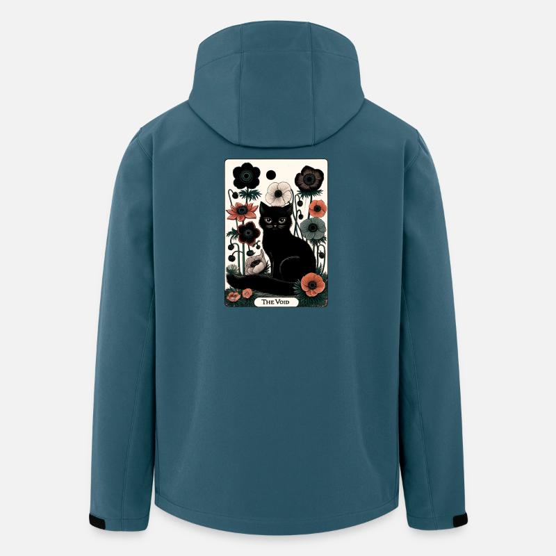 Void Katze in Blüte Tarot - Recycelte Männer Softshell-Jacke von Stanley/Stella - Dunkles Petrol
