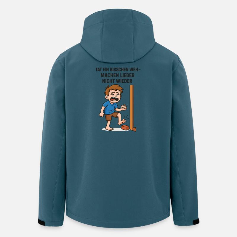 Young Comic Illustration Rather Not Again - Men’s Recycled Softshell Jacket by Stanley/Stella - stargazer