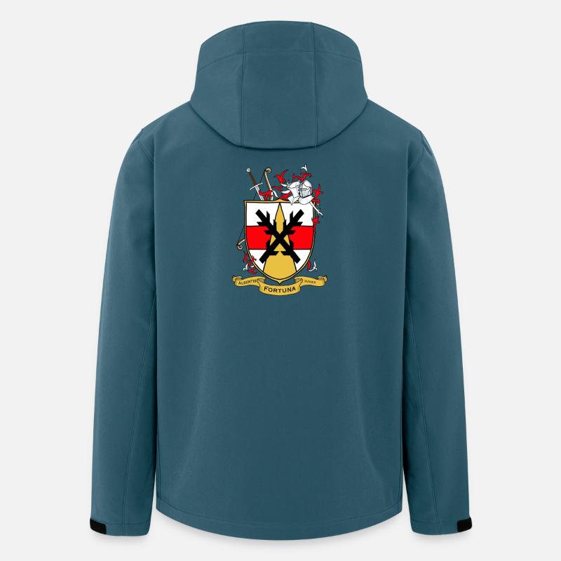 Fortuna Wappen Schild mit Helm - Recycelte Männer Softshell-Jacke von Stanley/Stella - Dunkles Petrol