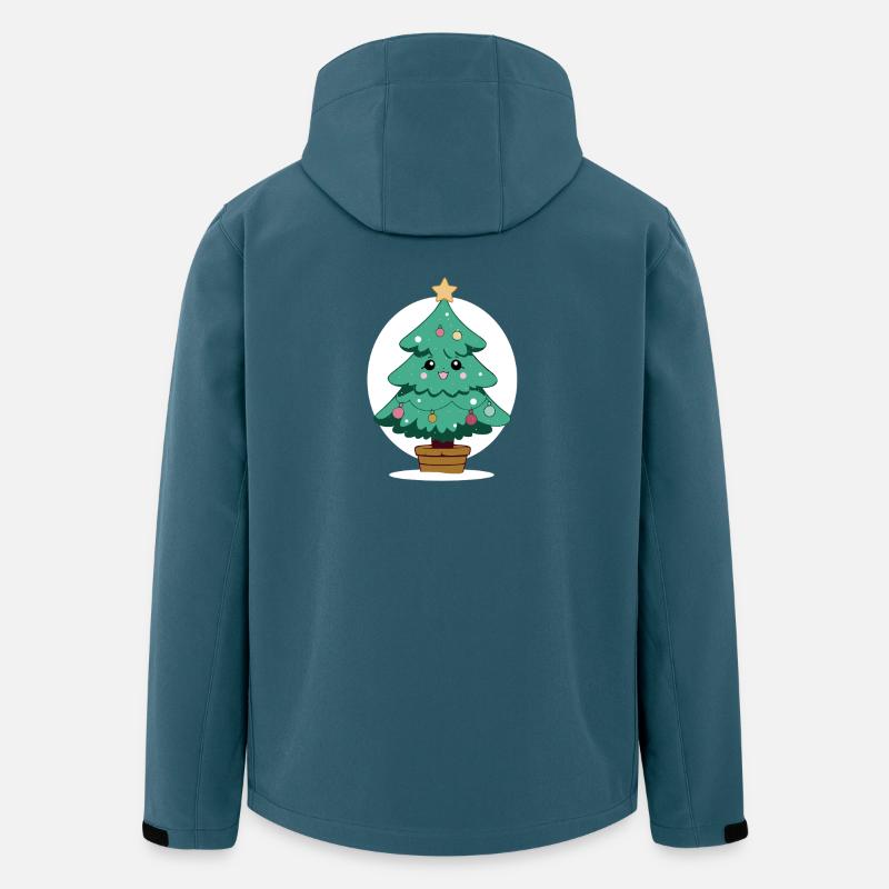 Kawaii-Weihnachtsbaum - Recycelte Männer Softshell-Jacke von Stanley/Stella - Dunkles Petrol