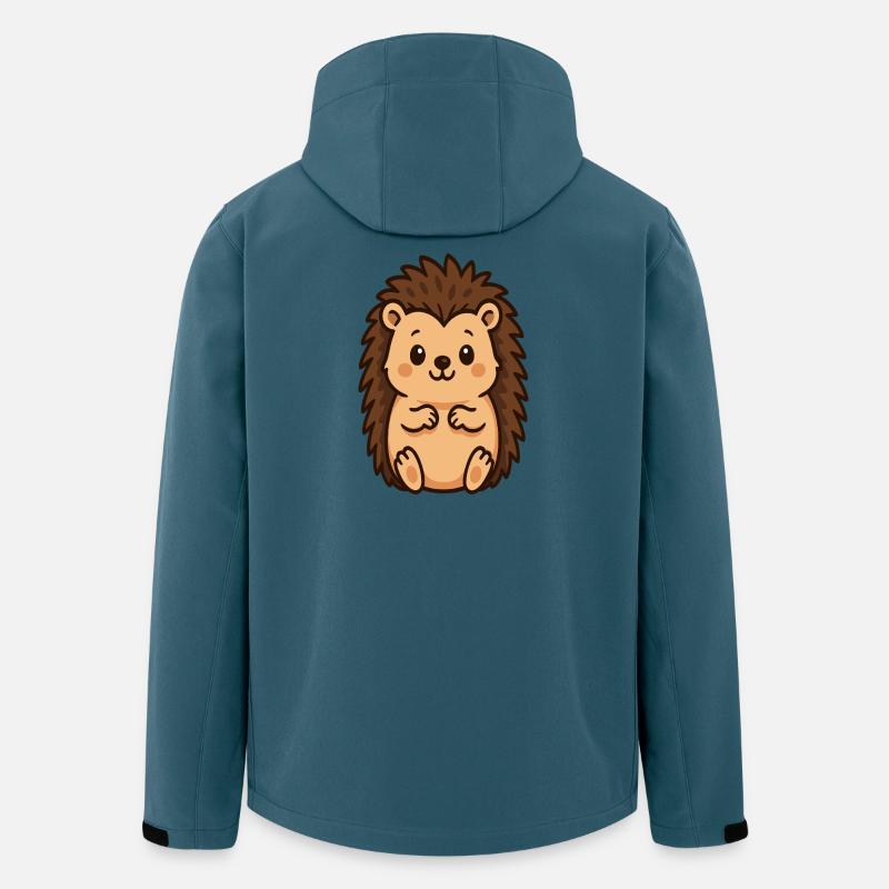 Kuscheliger Igel Cartoon - Recycelte Männer Softshell-Jacke von Stanley/Stella - Dunkles Petrol