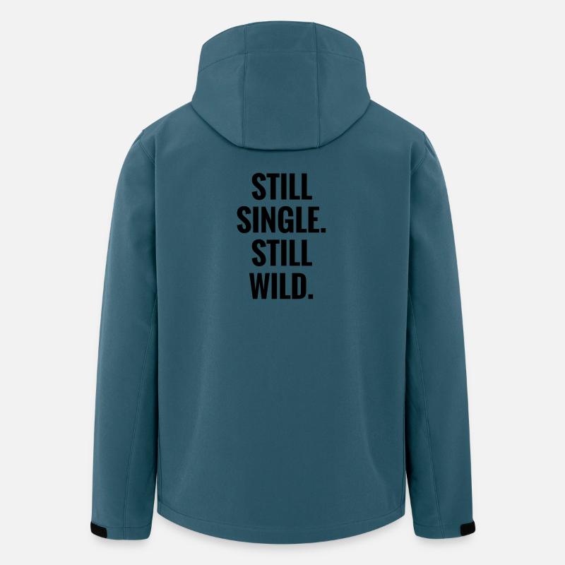 Still Single Still Wild - Recycelte Männer Softshell-Jacke von Stanley/Stella - Dunkles Petrol