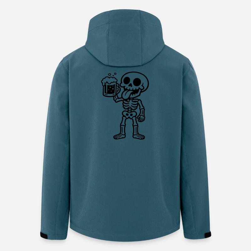 Skeleton Beer Comic - Men’s Recycled Softshell Jacket by Stanley/Stella - stargazer