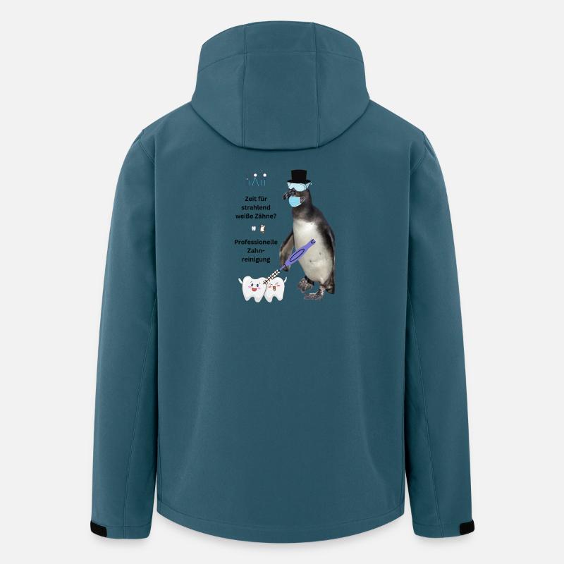 Zahnreinigung, witzige Deko Wartezimmer, Praxis - Recycelte Männer Softshell-Jacke von Stanley/Stella - Dunkles Petrol