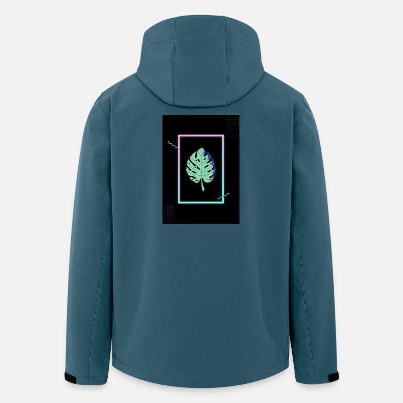 Monstera Neon Frame - Recycelte Männer Softshell-Jacke von Stanley/Stella - Dunkles Petrol