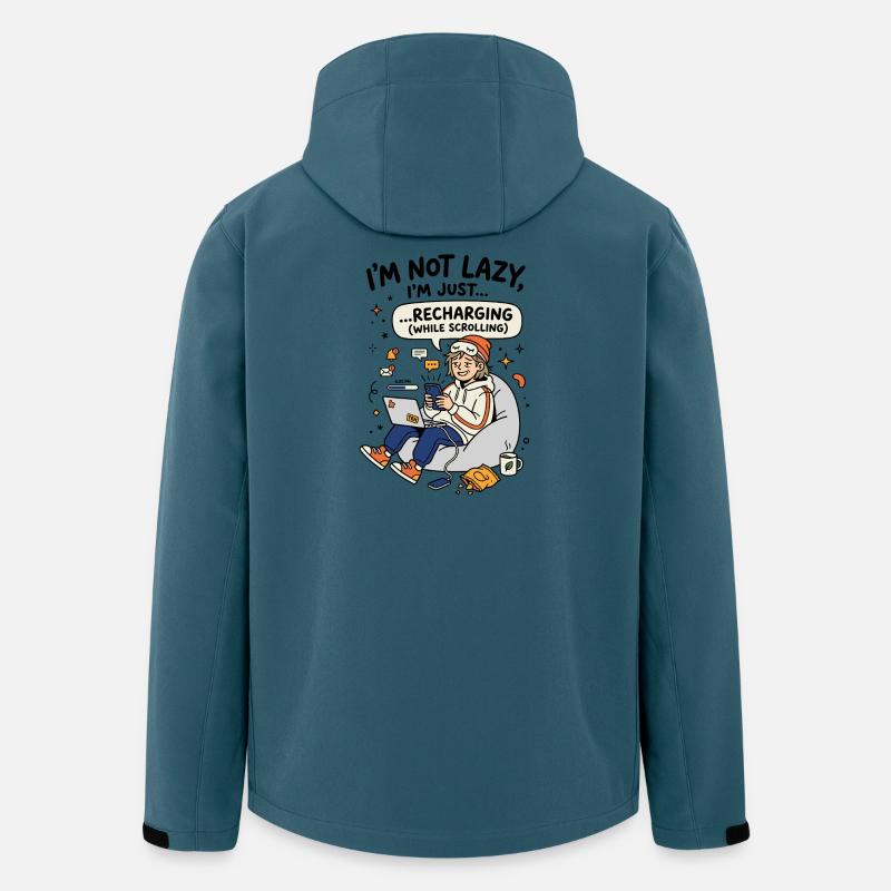 Recharging while scrolling Gen Z - Recycelte Männer Softshell-Jacke von Stanley/Stella - Dunkles Petrol