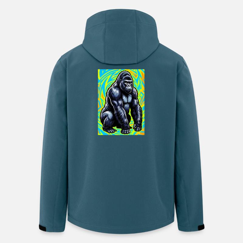Gorilla - Recycelte Männer Softshell-Jacke von Stanley/Stella - Dunkles Petrol