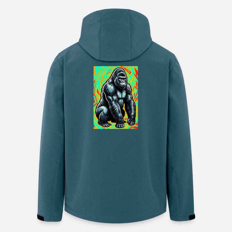 Gorilla - Recycelte Männer Softshell-Jacke von Stanley/Stella - Dunkles Petrol