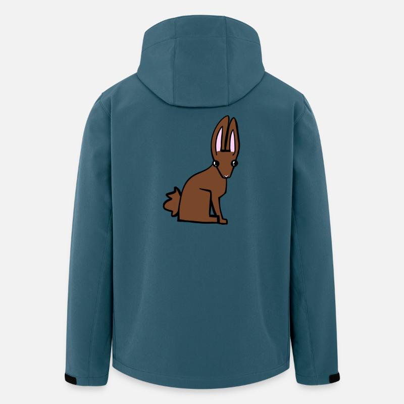 Brauner Hase - Recycelte Männer Softshell-Jacke von Stanley/Stella - Dunkles Petrol