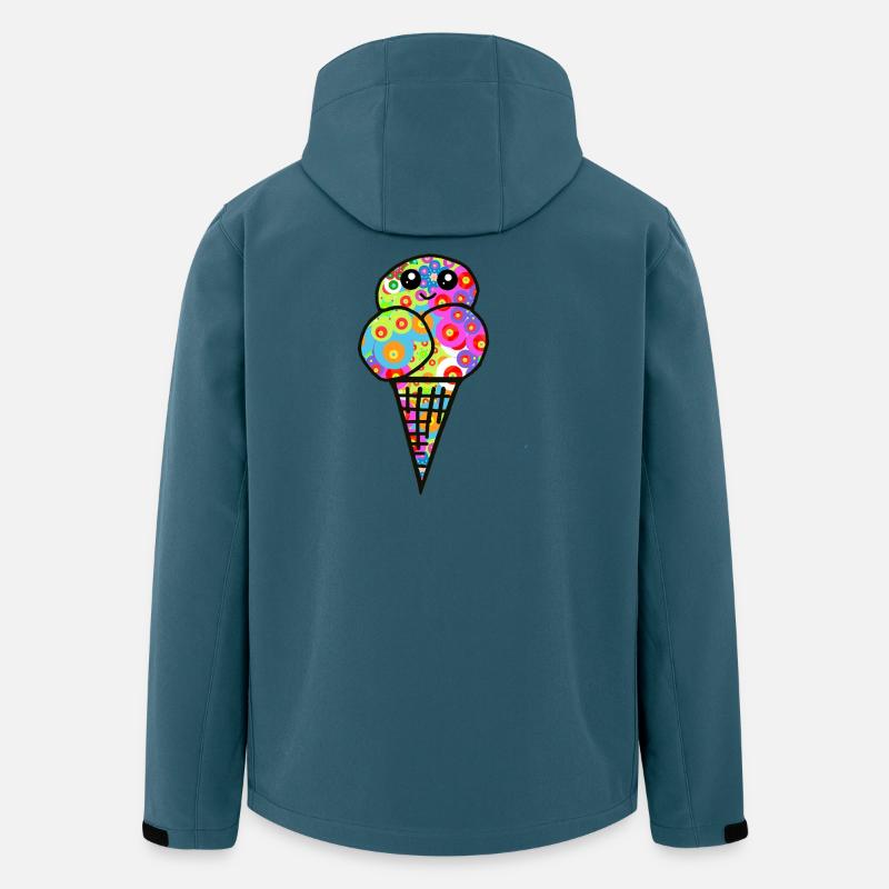Buntes Blüten-Eisdesign Eiscreme Retro 60er - Men’s Recycled Softshell Jacket by Stanley/Stella - stargazer