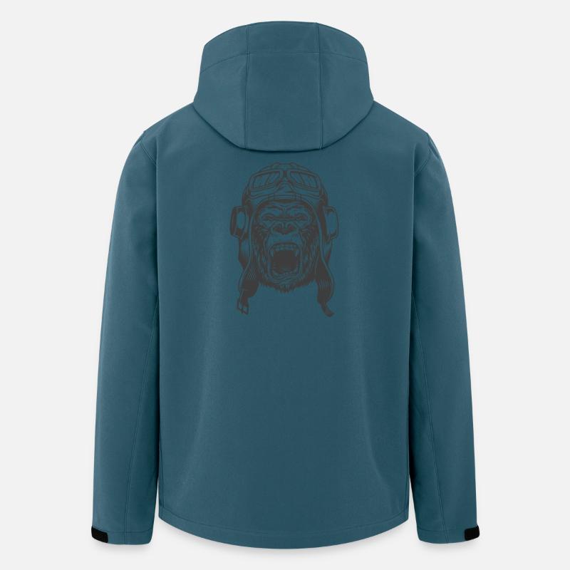 Gorilla Pilot Design - Men’s Recycled Softshell Jacket by Stanley/Stella - stargazer