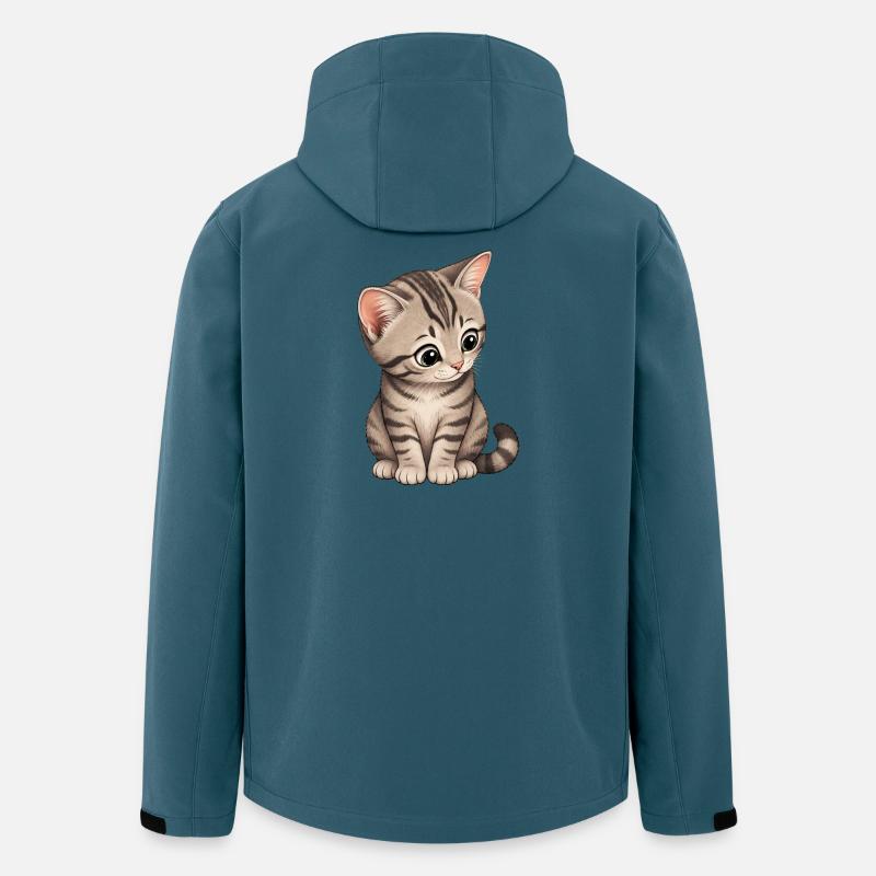 Kätzchen - Recycelte Männer Softshell-Jacke von Stanley/Stella - Dunkles Petrol