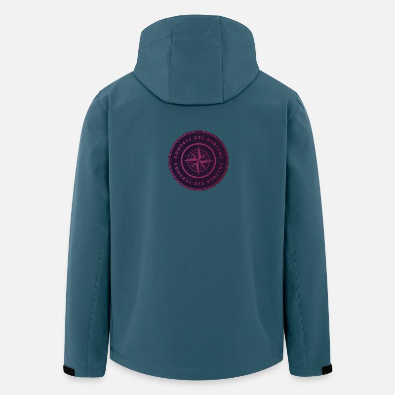 Kompass der Herzen - Recycelte Männer Softshell-Jacke von Stanley/Stella - Dunkles Petrol