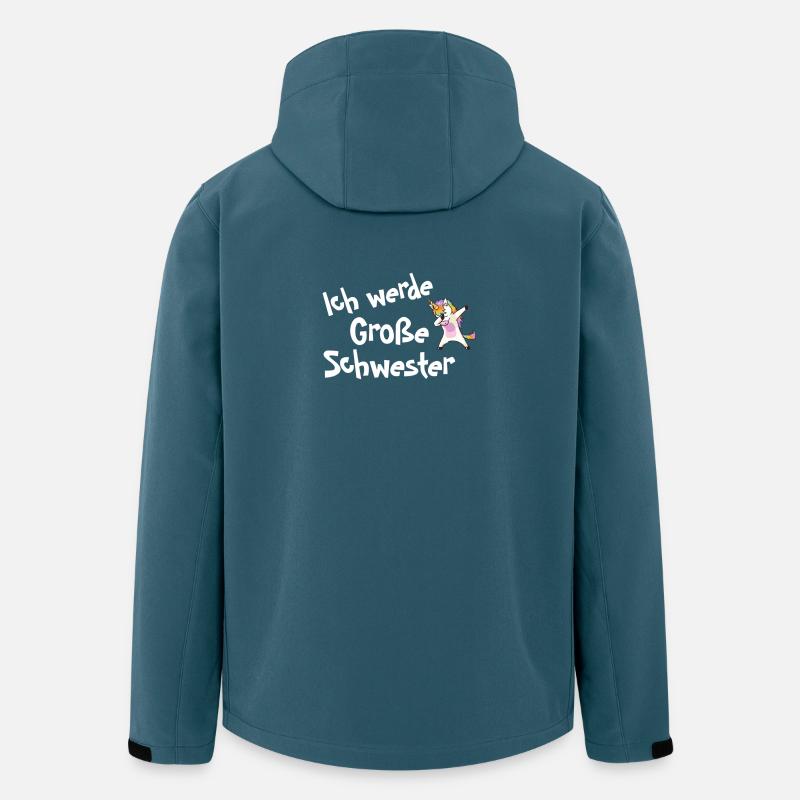Ich werde Große Schwester - Recycelte Männer Softshell-Jacke von Stanley/Stella - Dunkles Petrol