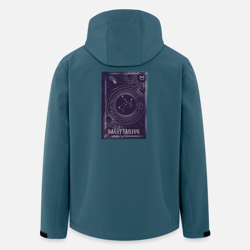 Sagittarius Circular Constellation - Men’s Recycled Softshell Jacket by Stanley/Stella - stargazer