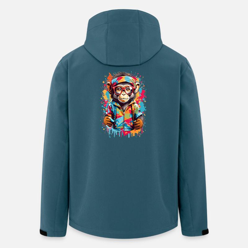 Coole Affe - Recycelte Männer Softshell-Jacke von Stanley/Stella - Dunkles Petrol
