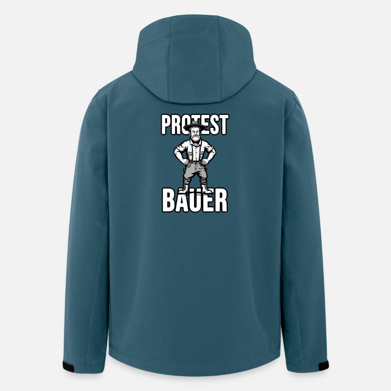 Protest Bauer - Recycelte Männer Softshell-Jacke von Stanley/Stella - Dunkles Petrol