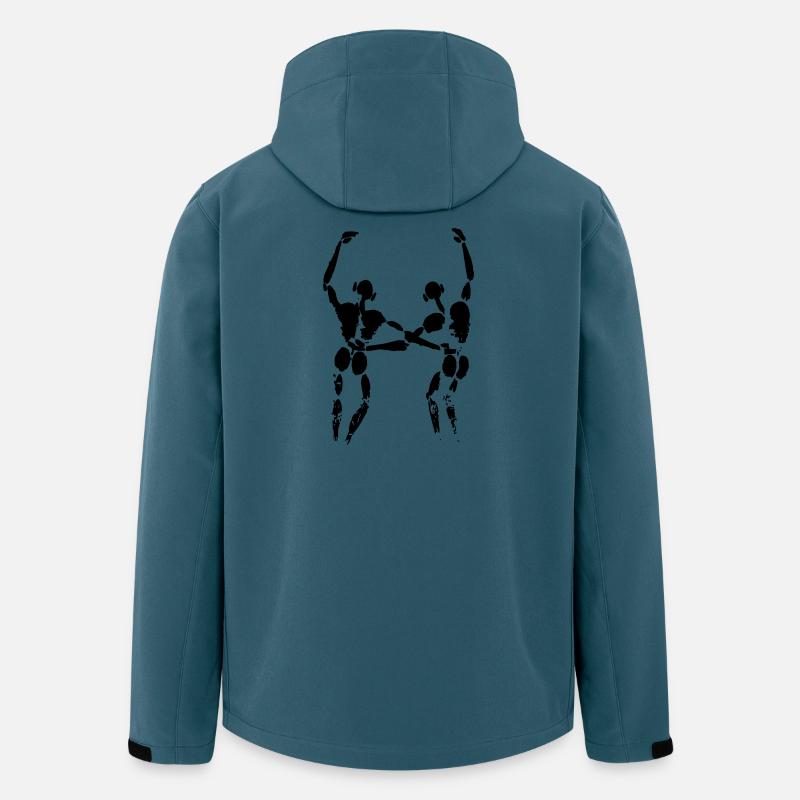 Zwei Freunde - Recycelte Männer Softshell-Jacke von Stanley/Stella - Dunkles Petrol