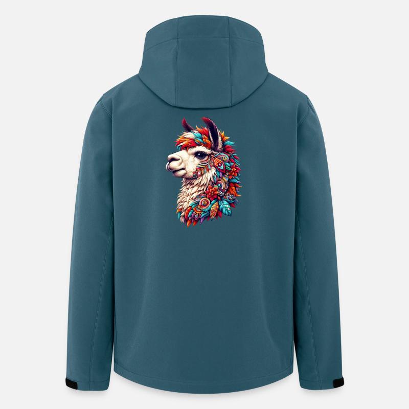 Alpaka - Recycelte Männer Softshell-Jacke von Stanley/Stella - Dunkles Petrol