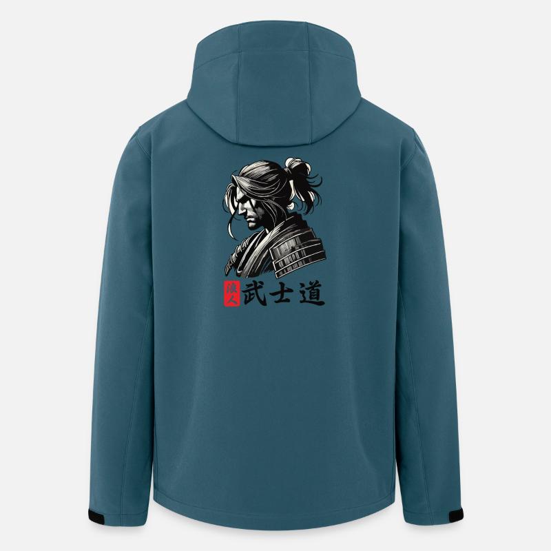 Bushido von Ronin - Recycelte Männer Softshell-Jacke von Stanley/Stella - Dunkles Petrol