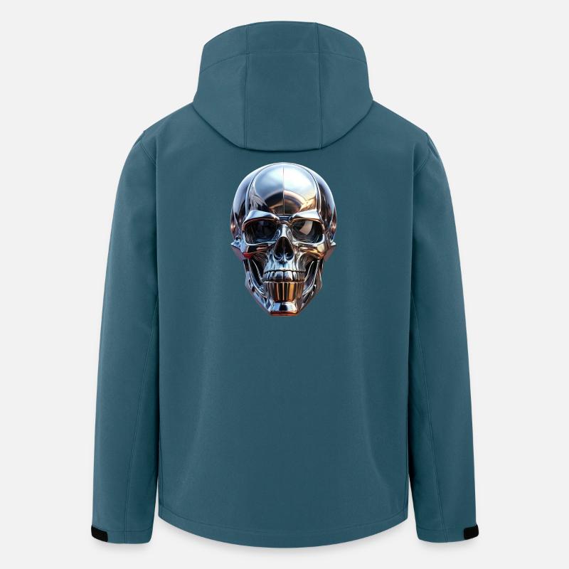Chrom Schädel - Recycelte Männer Softshell-Jacke von Stanley/Stella - Dunkles Petrol