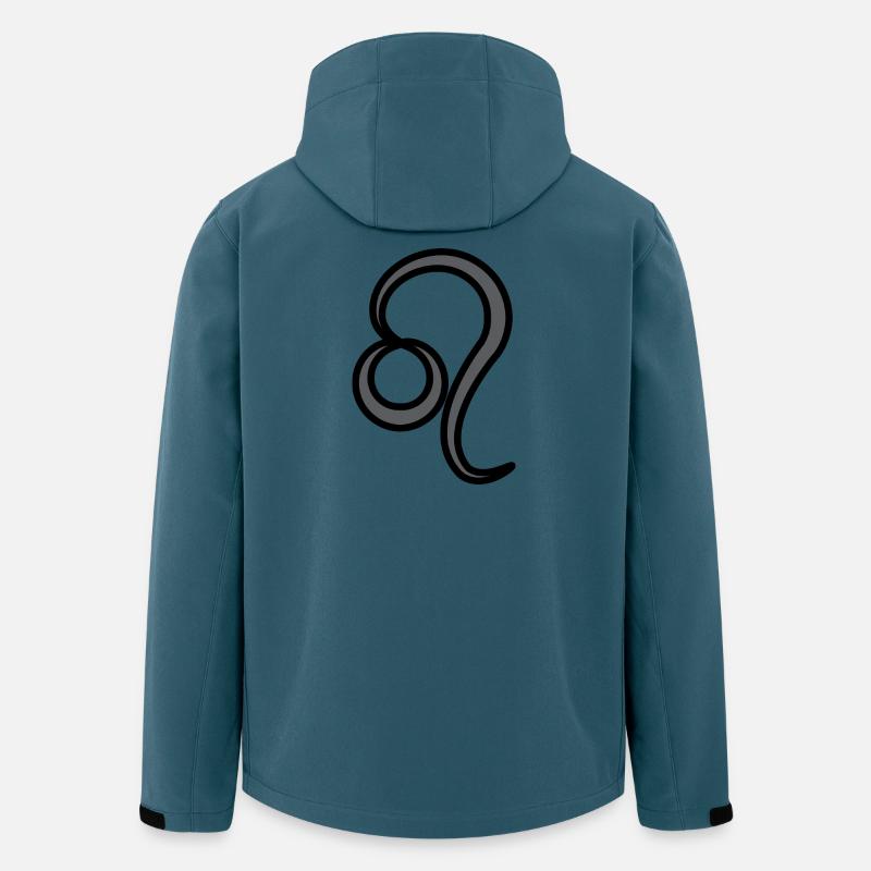 Löwe Sternzeichen Symbol Schwarz & Grau - Recycelte Männer Softshell-Jacke von Stanley/Stella - Dunkles Petrol