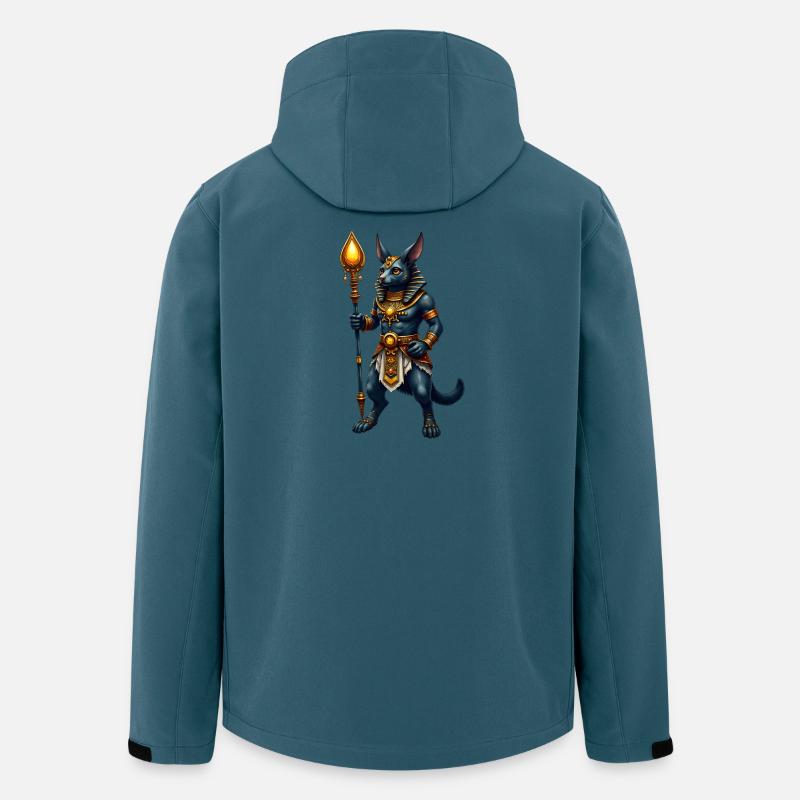 Dioscat Anubis aus Epic Fantasy - Recycelte Männer Softshell-Jacke von Stanley/Stella - Dunkles Petrol