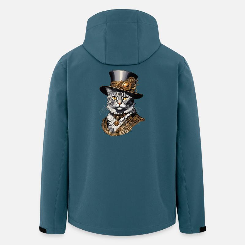 Sir Purrner - Recycelte Männer Softshell-Jacke von Stanley/Stella - Dunkles Petrol