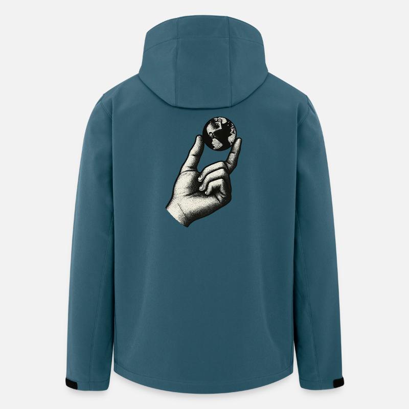 Kleine Welt, Erde - Recycelte Männer Softshell-Jacke von Stanley/Stella - Dunkles Petrol