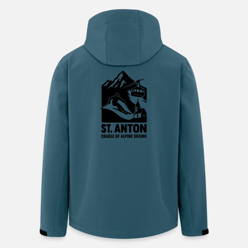 st anton ski fahren - Recycelte Männer Softshell-Jacke von Stanley/Stella - Dunkles Petrol