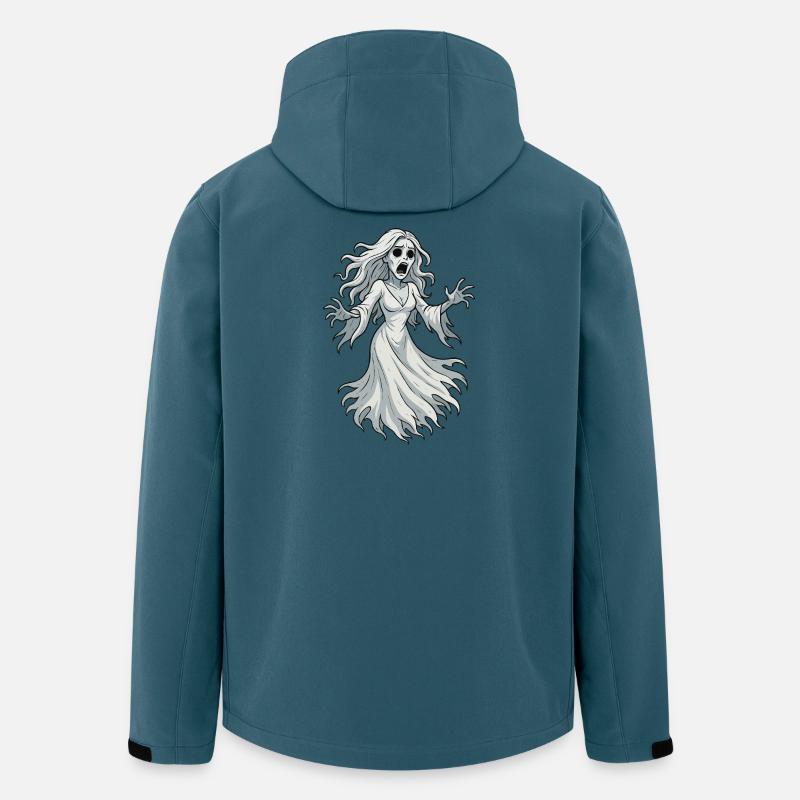 Die Scream-Frau Edvard Munch - Recycelte Männer Softshell-Jacke von Stanley/Stella - Dunkles Petrol