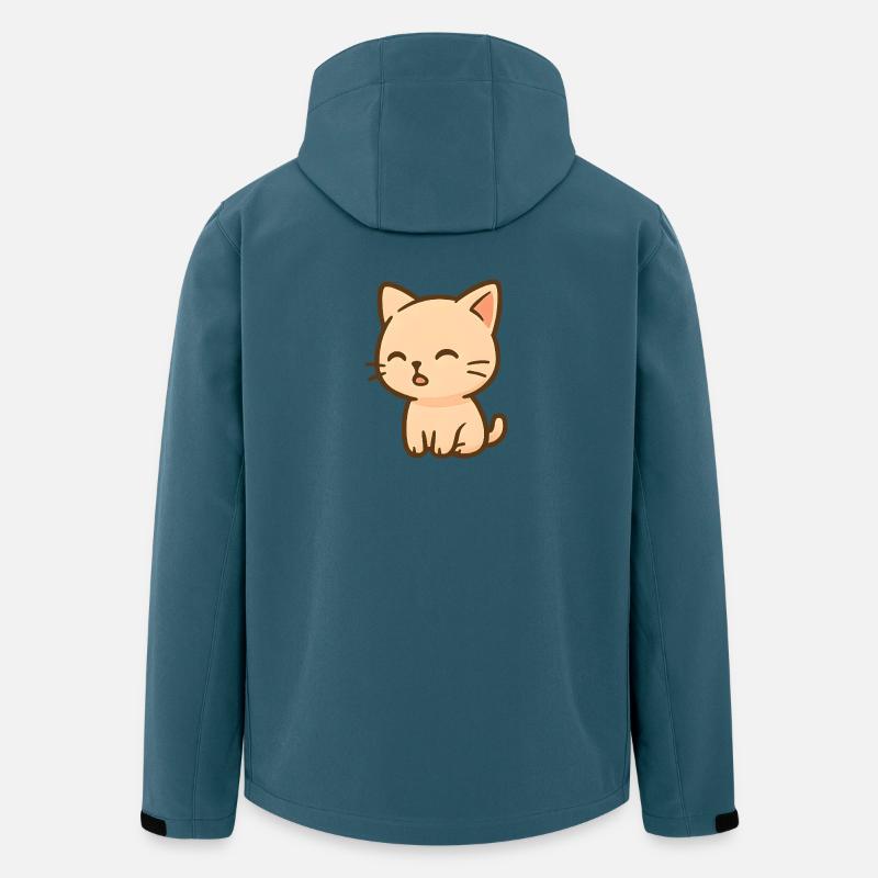 Süßes Kätzchen Kawaii - Recycelte Männer Softshell-Jacke von Stanley/Stella - Dunkles Petrol