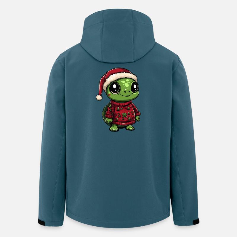 Schildkröte Weihnachten - Recycelte Männer Softshell-Jacke von Stanley/Stella - Dunkles Petrol