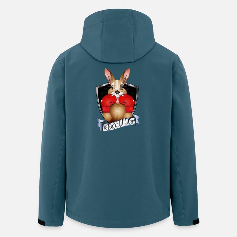 Boxendes Känguru – Lustiges Boxer-Motiv - Recycelte Männer Softshell-Jacke von Stanley/Stella - Dunkles Petrol