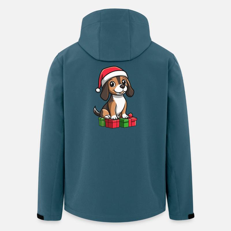 Cadeaux de Noël pour les Beagle - Veste softshell homme en polyester recyclé Stanley/Stella - bleu pétrole foncé