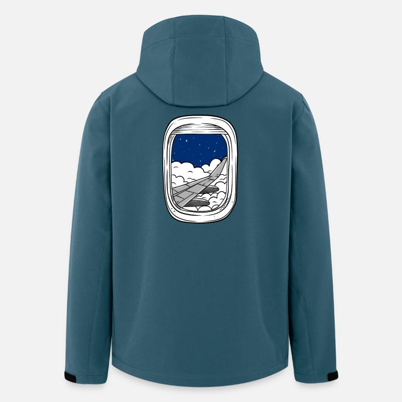 Night flight over cloud windows - Men’s Recycled Softshell Jacket by Stanley/Stella - stargazer