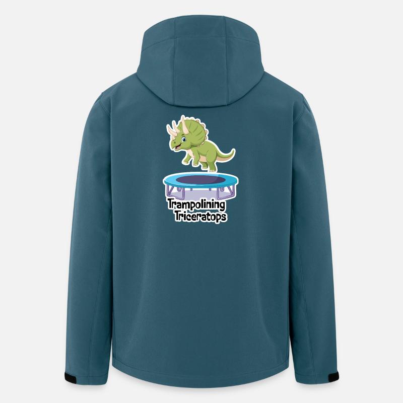 TRICERATOPS-Trampolin - Recycelte Männer Softshell-Jacke von Stanley/Stella - Dunkles Petrol
