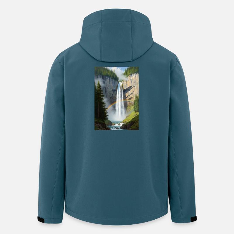  Die Krimmler Wasserfälle - Recycelte Männer Softshell-Jacke von Stanley/Stella - Dunkles Petrol