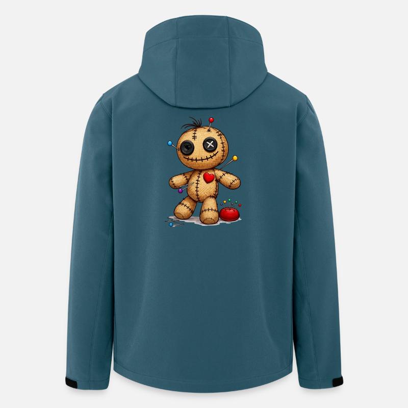 Voodoo Puppe mit Nadeln - Recycelte Männer Softshell-Jacke von Stanley/Stella - Dunkles Petrol