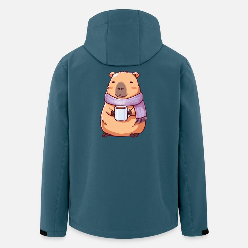 Gemütliche niedliche Kapybara – Kawaii-Tier - Recycelte Männer Softshell-Jacke von Stanley/Stella - Dunkles Petrol