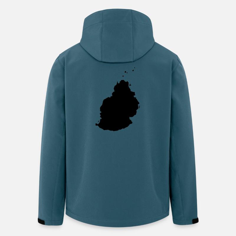 Mauritius-Karte - Recycelte Männer Softshell-Jacke von Stanley/Stella - Dunkles Petrol