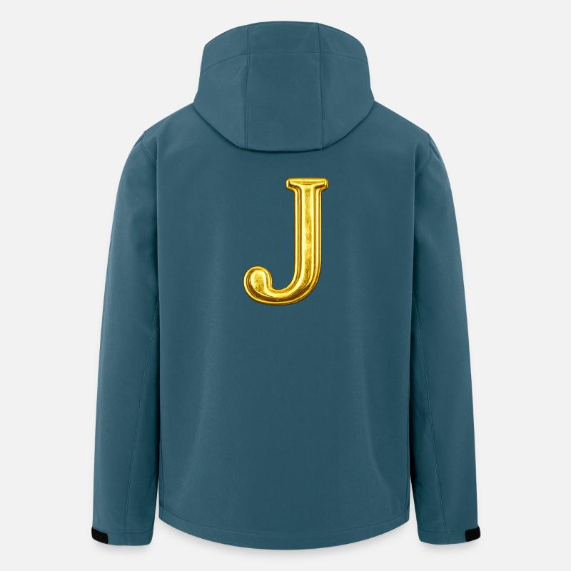 Goldenes J-Buchstabe - Recycelte Männer Softshell-Jacke von Stanley/Stella - Dunkles Petrol