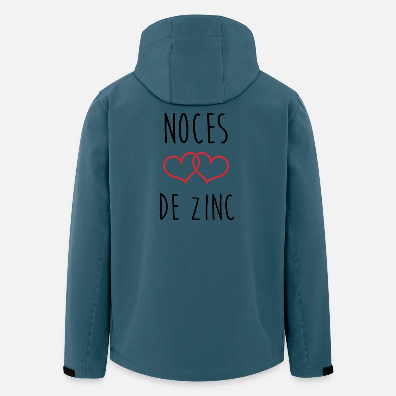 Zinkhochzeit 76 Jahre - Recycelte Männer Softshell-Jacke von Stanley/Stella - Dunkles Petrol
