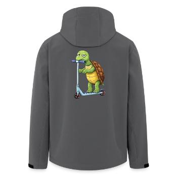 Cute Turtle Cartoon Scooter Scooter Boring - Men’s Recycled Softshell Jacket by Stanley/Stella - stargazer - Back - AI Model Male 185 light (185cm)