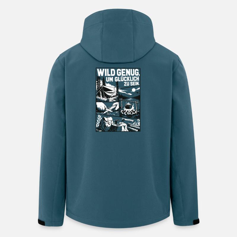 Wild Enough Camping Adventure - Men’s Recycled Softshell Jacket by Stanley/Stella - stargazer