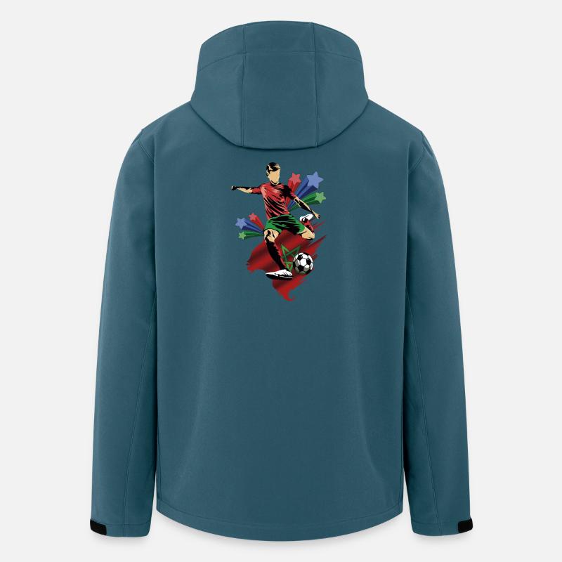 Marruecos – Marokko – Flaggen - Recycelte Männer Softshell-Jacke von Stanley/Stella - Dunkles Petrol