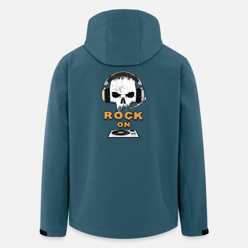 Rock Music On - Recycelte Männer Softshell-Jacke von Stanley/Stella - Dunkles Petrol