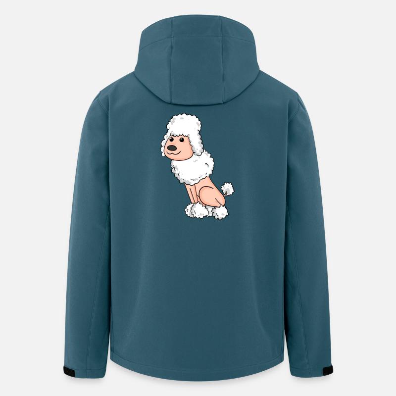 Pudel Weiß - Recycelte Männer Softshell-Jacke von Stanley/Stella - Dunkles Petrol