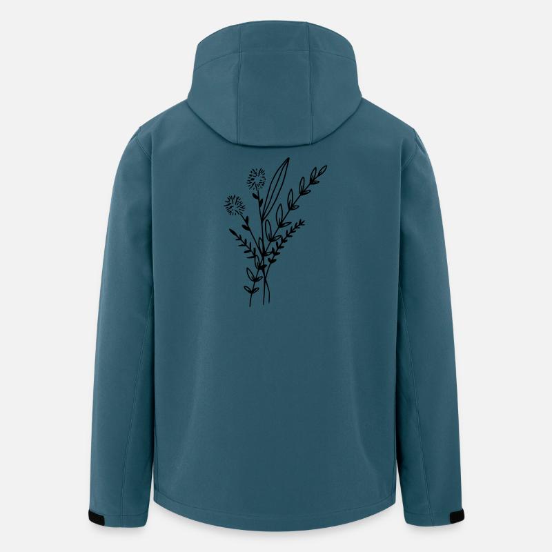 Blumenstrauss - Recycelte Männer Softshell-Jacke von Stanley/Stella - Dunkles Petrol